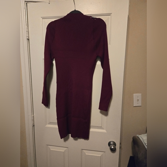 Burgundy sweater dress - Picture 3 of 4